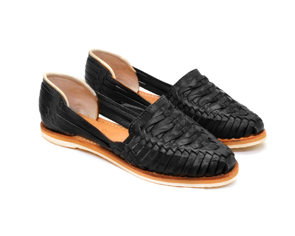 Cross Woven Huarache Black