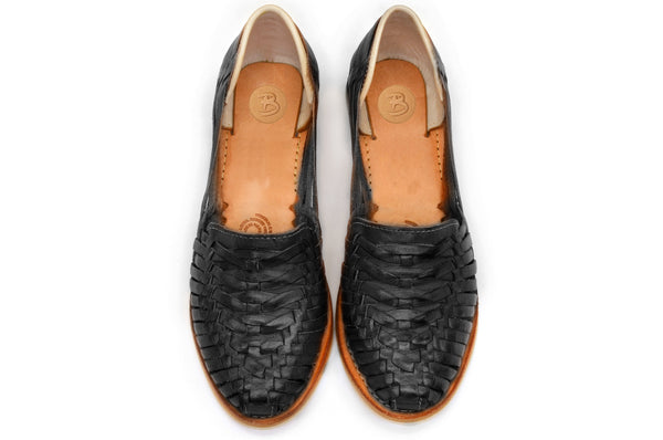 Cross Woven Huarache Black