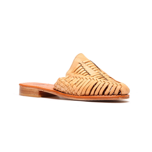 Emma Luxe Nude Huarache Slide