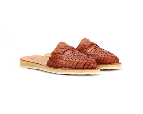 Marisol Huarache Slide Brandy