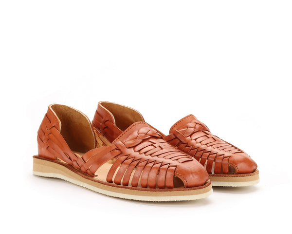Natalia Braided Huarache Walnut