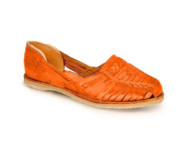 Handwoven Braided Huarache Orange