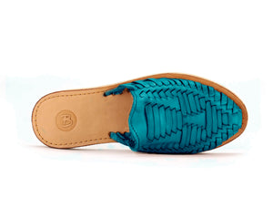 Marbella Huarache Slide Aqua