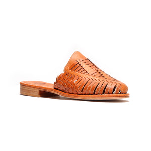 Emma Luxe Walnut Huarache Slide