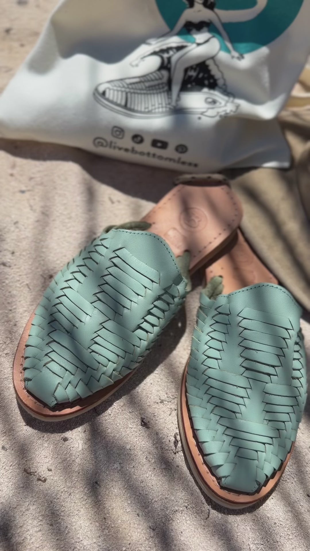 Marbella Huarache Slip-On Teal – Bottomless Co.
