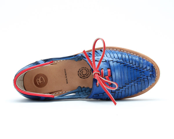 Bottomless Huaraches Royal Blue & Red