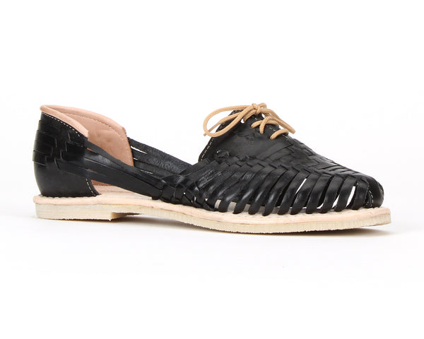 Catrinas Laced Huaraches Black