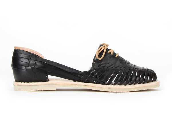 Catrinas Laced Huaraches Black