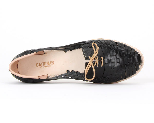 Catrinas Laced Huaraches Black